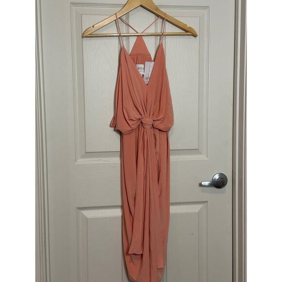 NWT Misa Long Peach Dress Size Small - Picture 4 of 8
